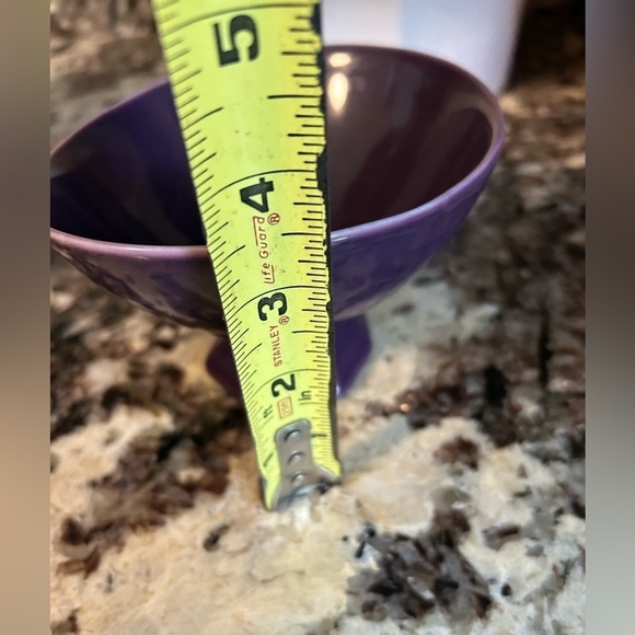 diane von furstenberg vintage candy dish purple ceramic plate Oval MCM - Picture 7 of 8